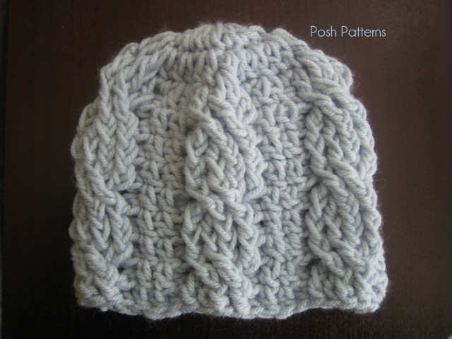 Slouchy Hat Crochet Pattern - Crochet Cable Hat