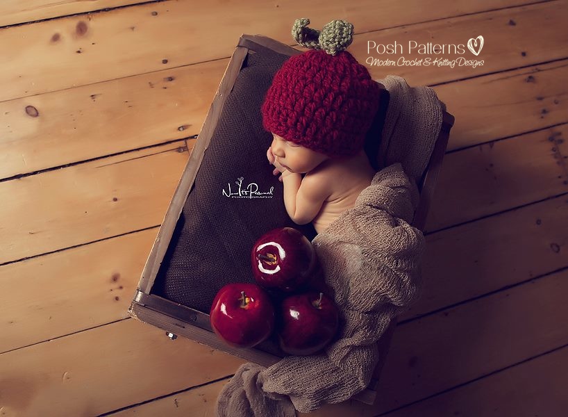 Baby Apple Hat Crochet Pattern | Fruit 