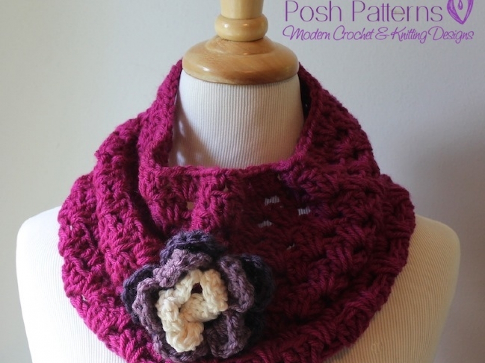 Crochet Cowl Pattern | Infinity Scarf Pattern | Circle Scarf