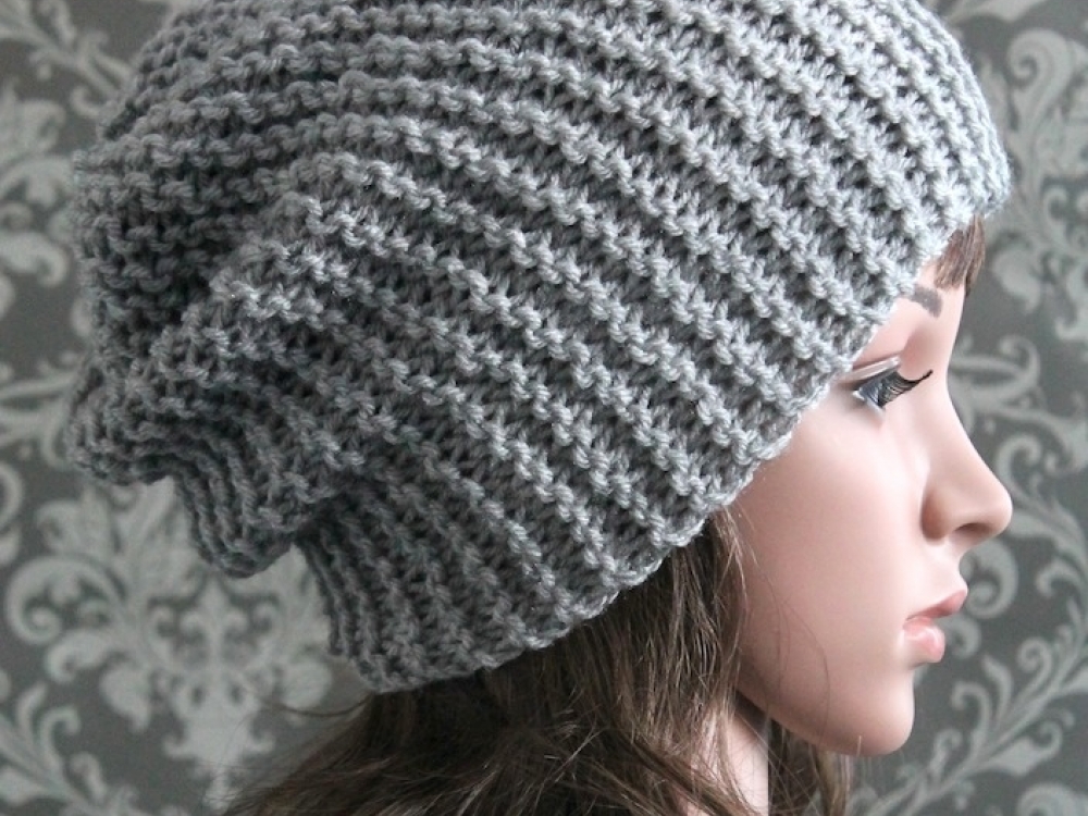 Easy Slouchy Hat Knitting Pattern