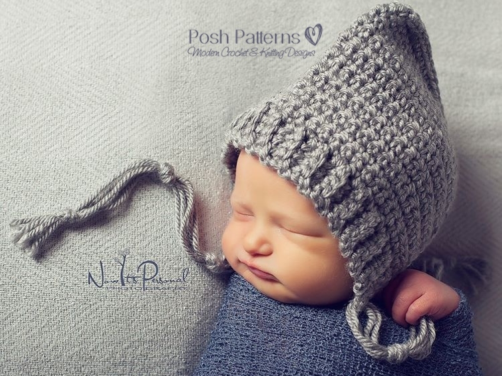 Crochet Bonnet Pattern | Pixie Hat 