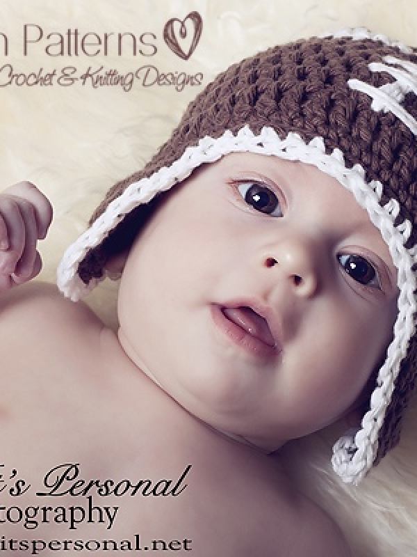 crochet football beanie hat pattern