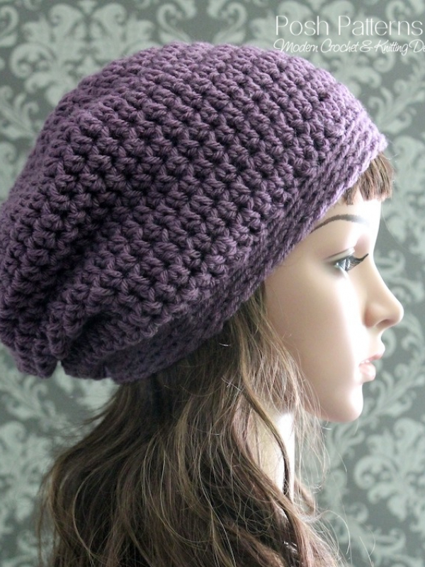 easy crochet pattern slouchy hat