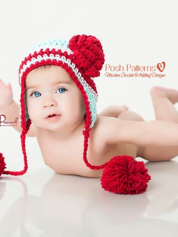 baby earflap hat crochet pattern