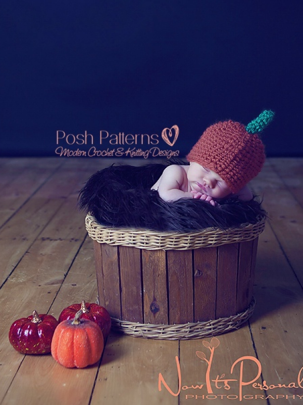 easy crochet pattern baby pumpkin hat