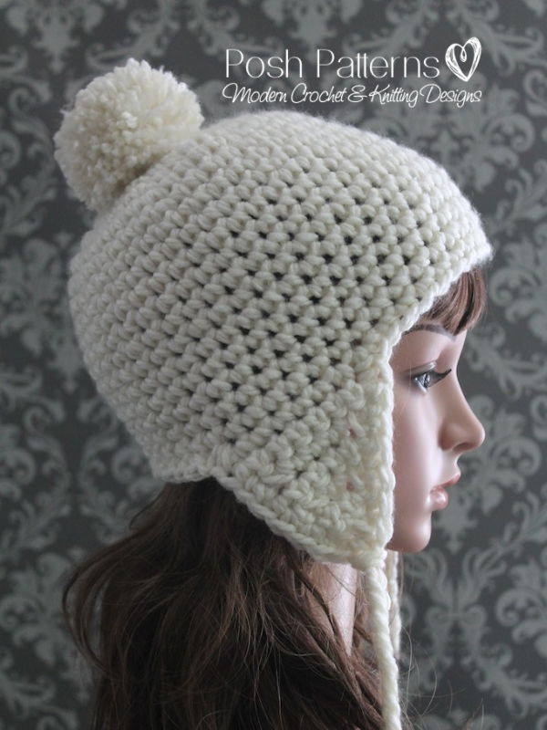 easy earflap hat crochet pattern