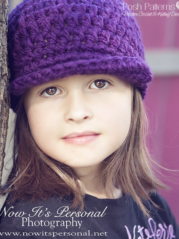 crochet hat pattern newsboy visor hat