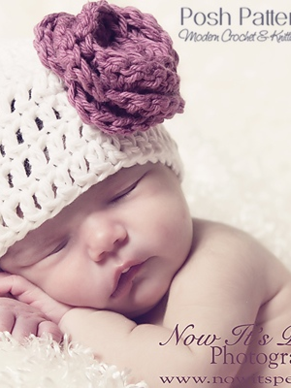 crochet hat pattern and flower