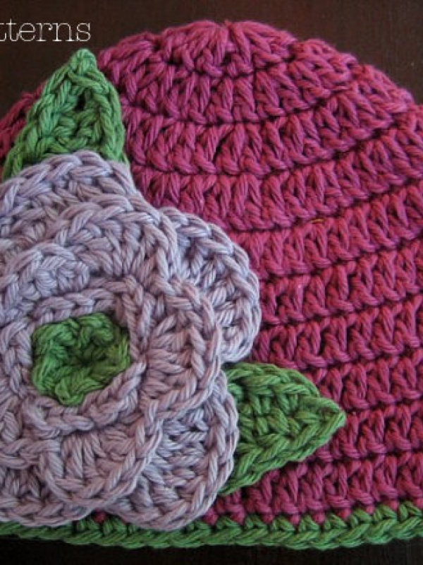 easy crochet pattern beginner beanie hat and flower