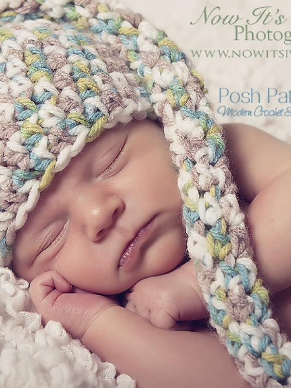baby long tail hat crochet pattern