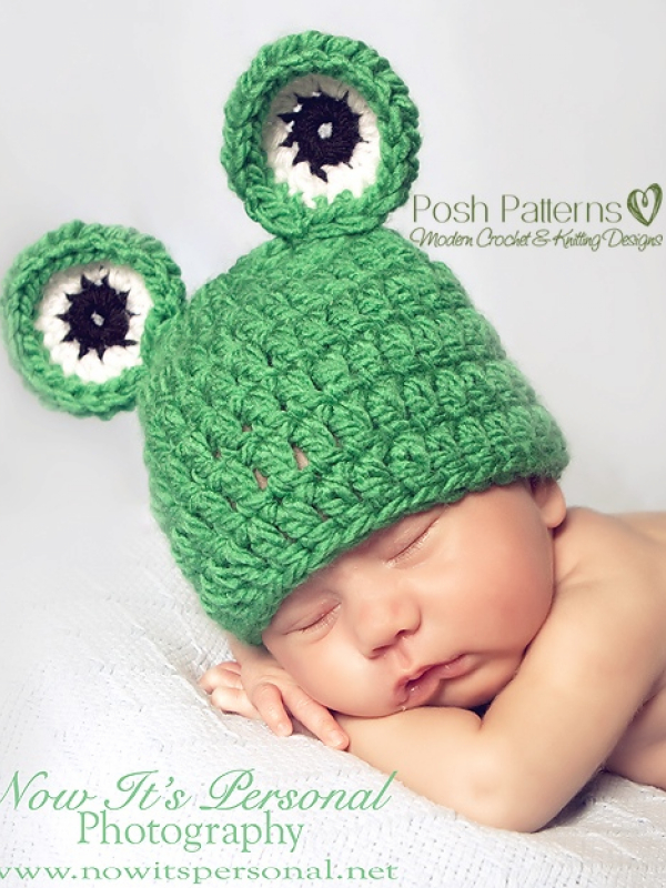baby frog crochet hat pattern