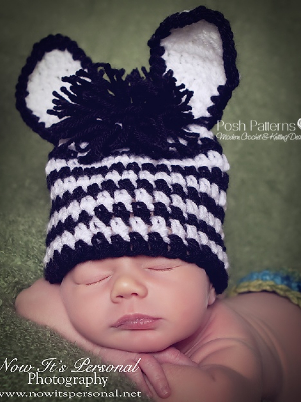 crochet zebra hat pattern