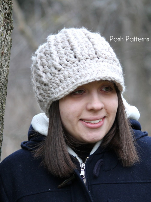 easy newsboy hat crochet pattern
