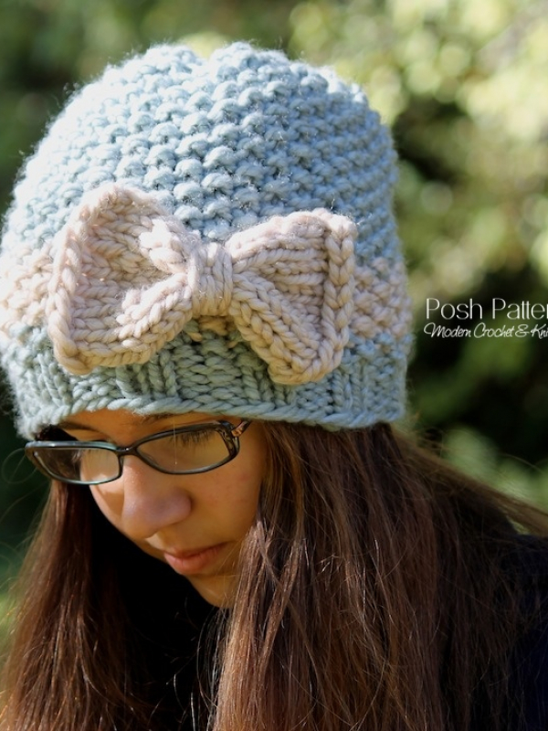 knit beanie hat pattern