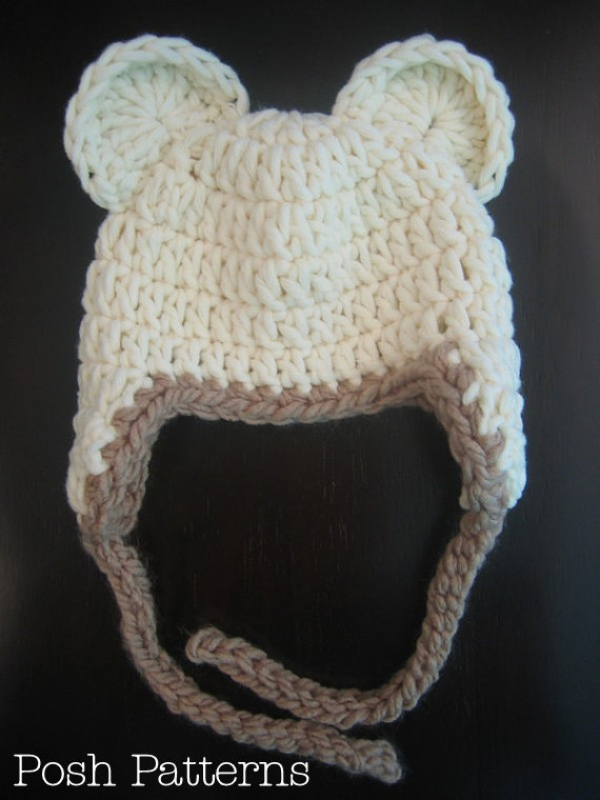 crochet pattern baby bear hat