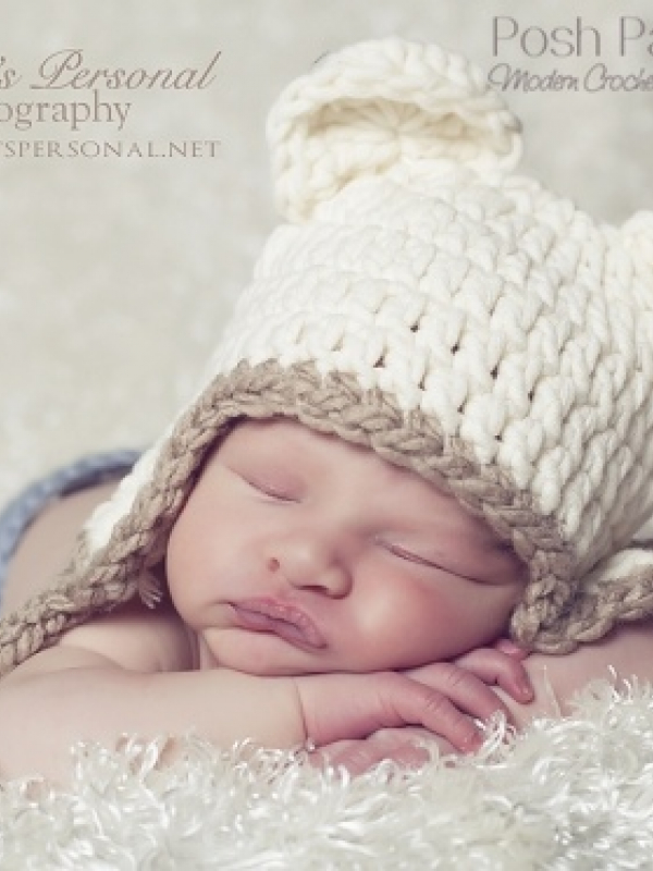 baby bear earflap hat crochet pattern