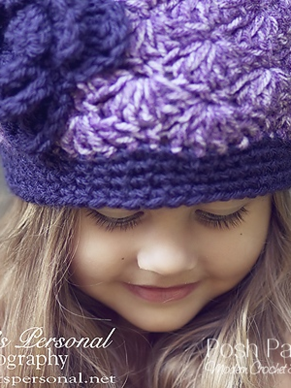 crochet pattern flapper hat with flower