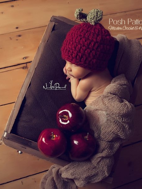 baby apple hat crochet pattern
