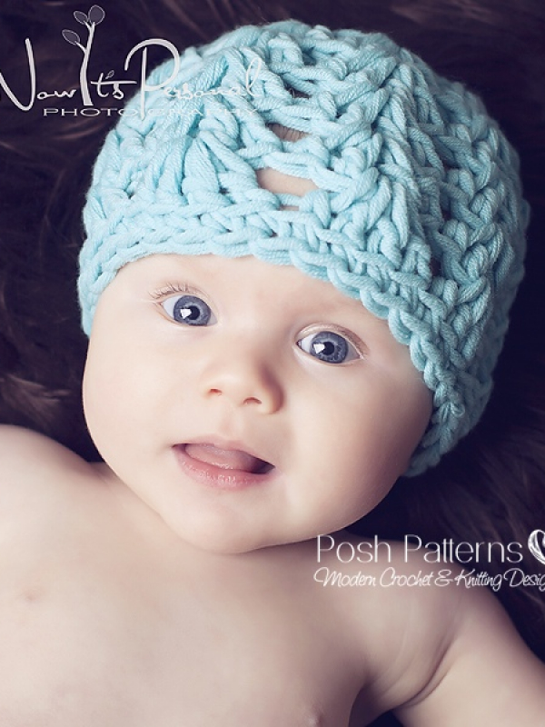 easy crochet pattern lace beanie hat