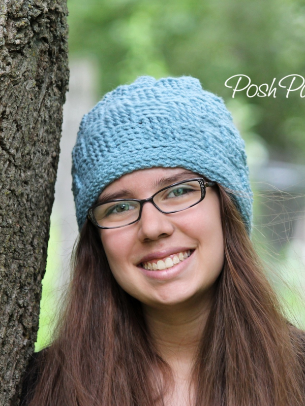 crochet hat pattern basket weave beanie