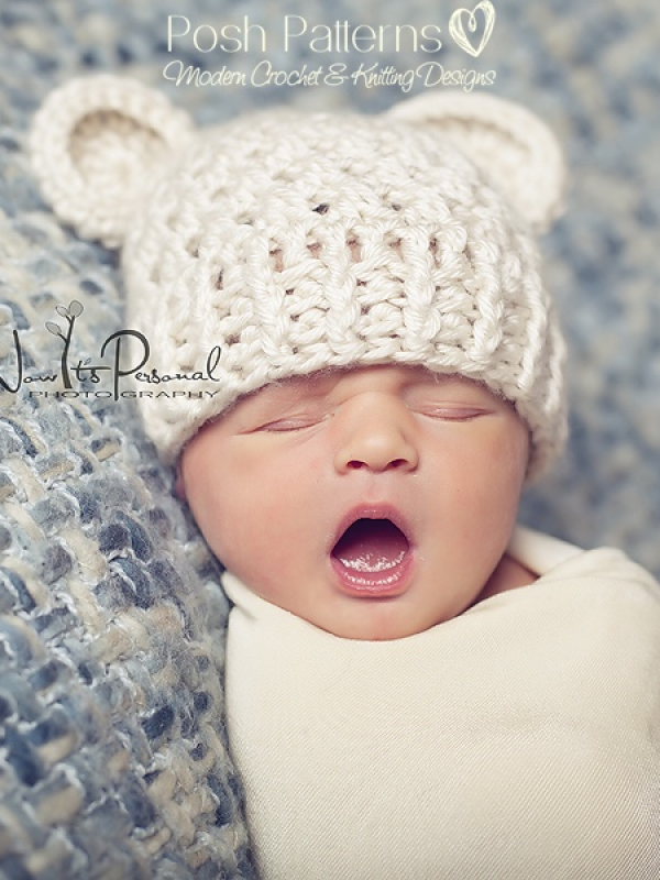 teddy bear crochet hat pattern