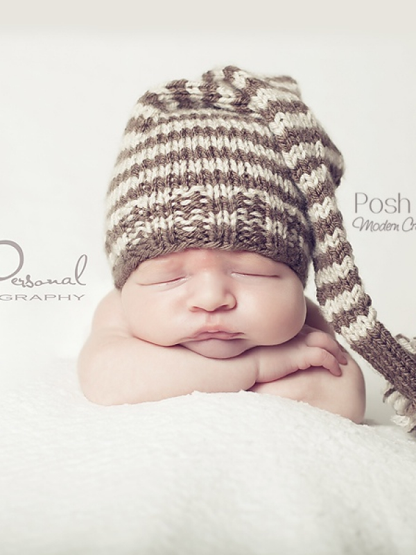knit long tail elf pixie hat