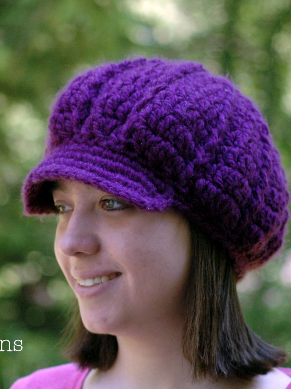 easy crochet pattern slouchy newsboy hat