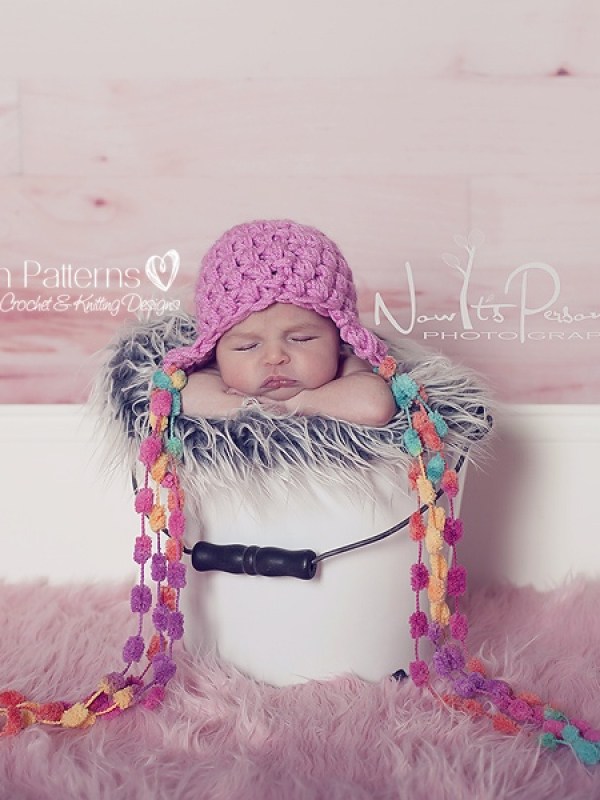 crochet baby earflap hat pattern