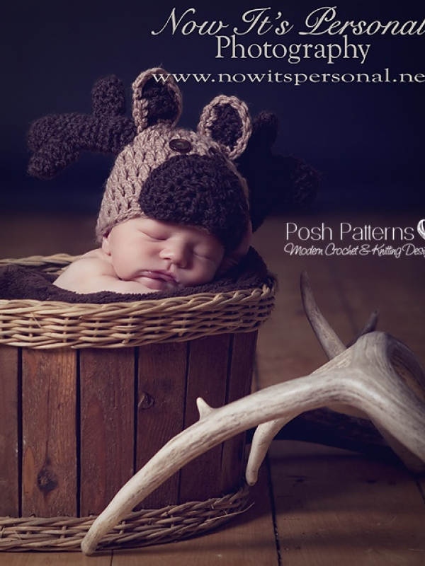 crochet moose hat pattern