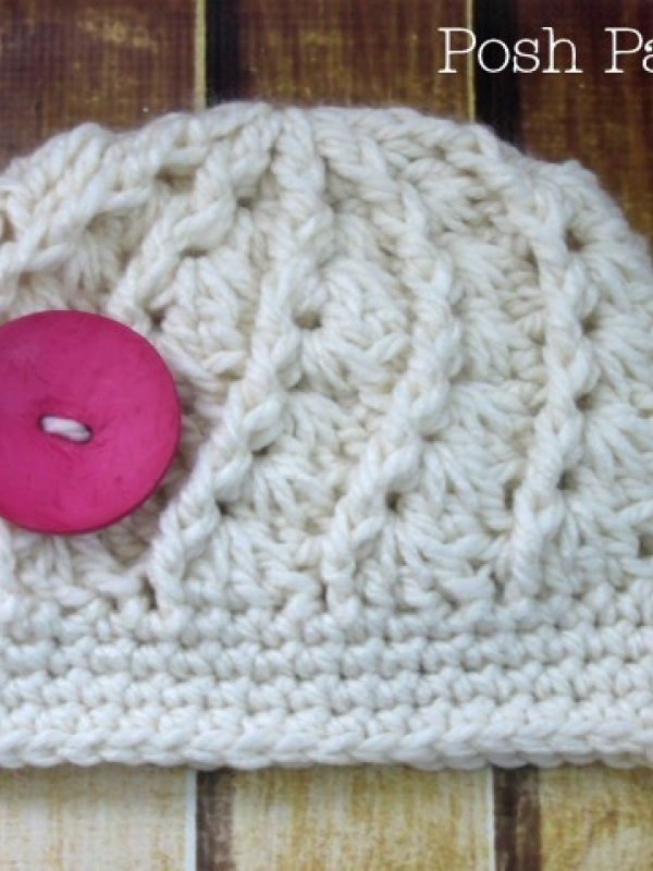 crochet hat pattern shell beanie