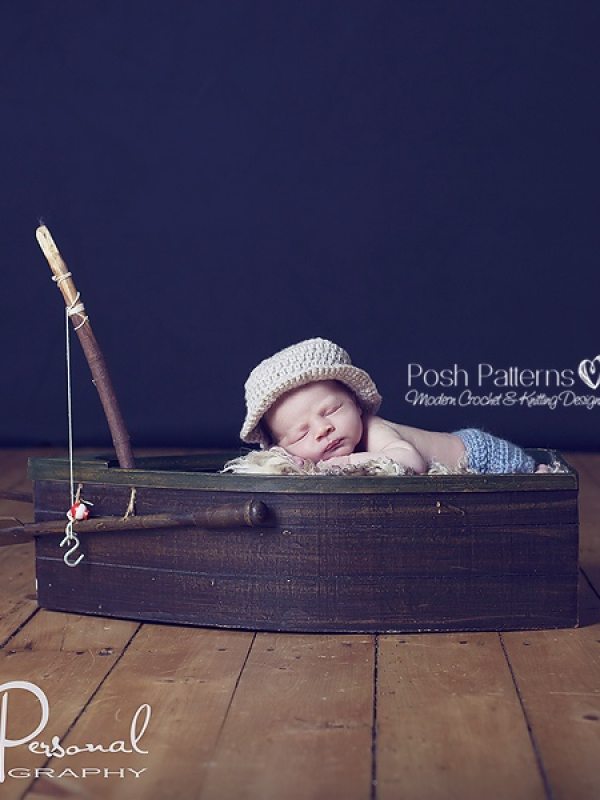 easy baby fishing hat crochet pattern
