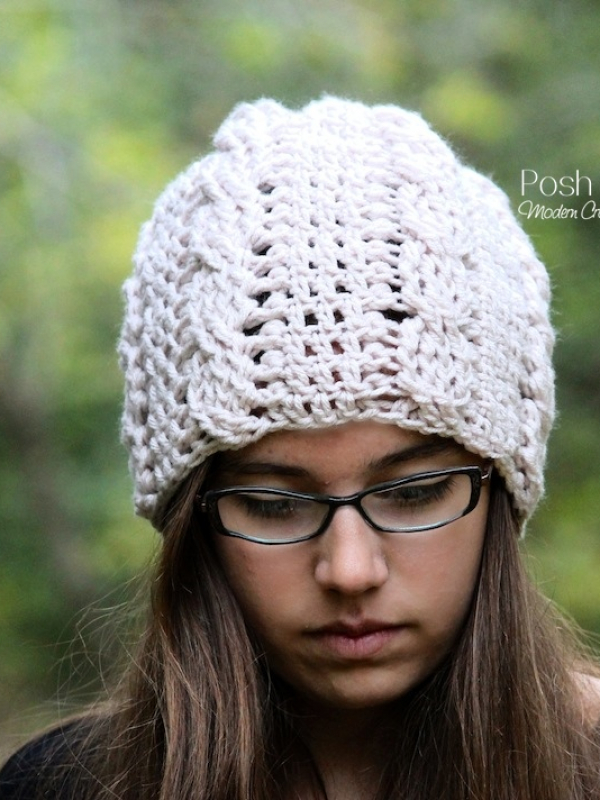 easy crochet cable hat pattern