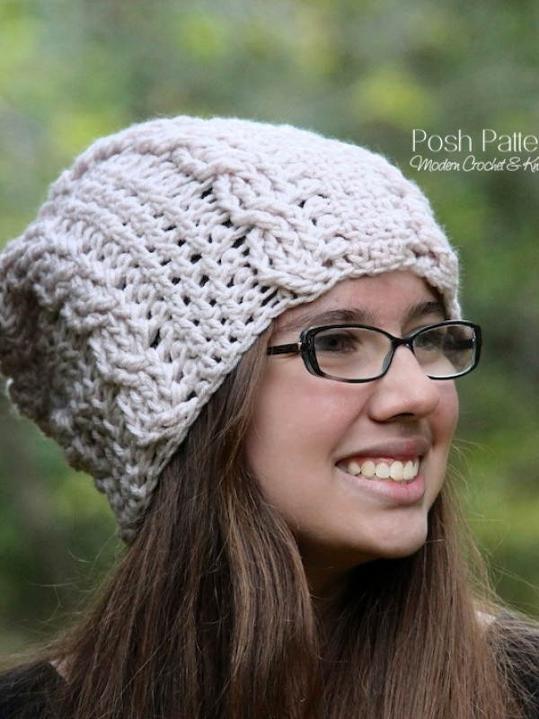 crochet cable hat pattern