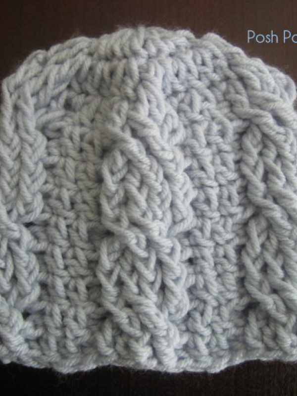 easy crochet pattern cable hat