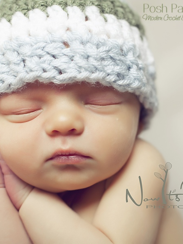 crochet pattern textured beanie hat