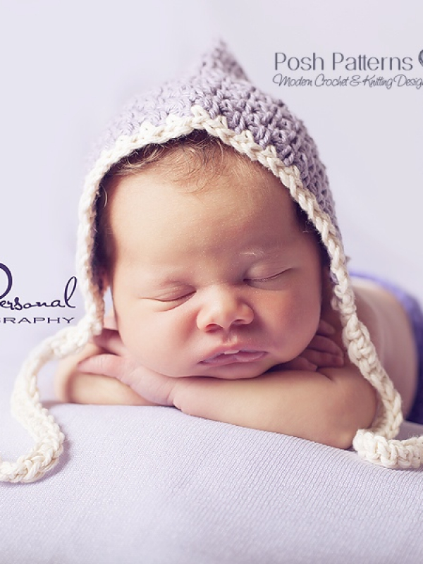 crochet pattern pixie bonnet