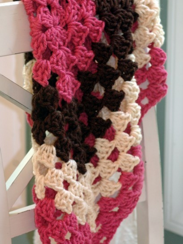 easy crochet pattern baby blanket throw