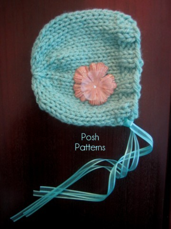 easy knitting pattern baby bonnet