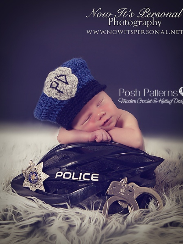 crochet pattern police hat