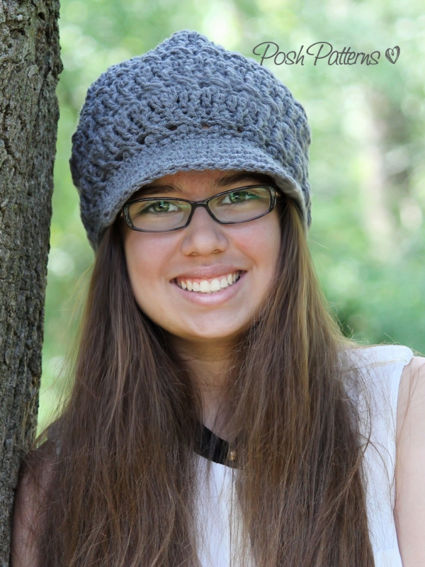 crochet hat pattern slouchy newsboy