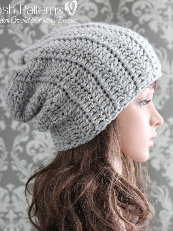 Easy Crochet Pattern - Crochet Slouchy Hat Pattern