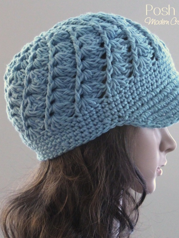 crochet hat pattern visor hat