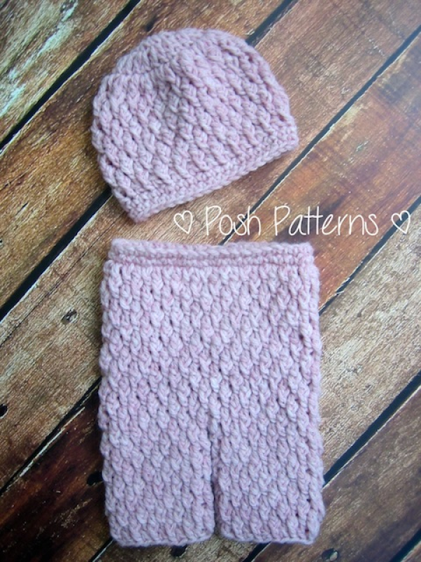 crochet baby pants and hat pattern