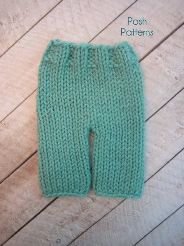 Knitting Pattern Baby Pants Easy Knit Pants 3 Sizes