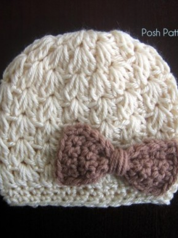 crochet hat and bow pattern