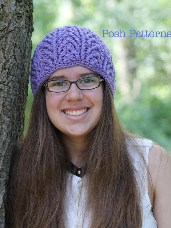 crochet pattern cable hat