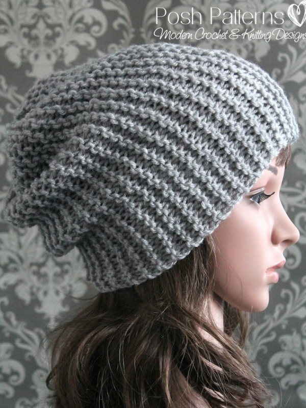 easy knit slouchy hat