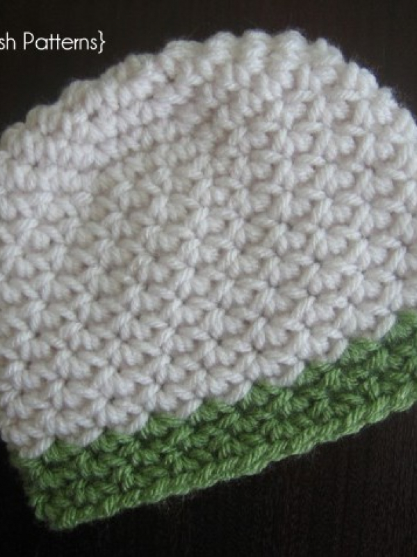 crochet hat pattern easy textured beanie