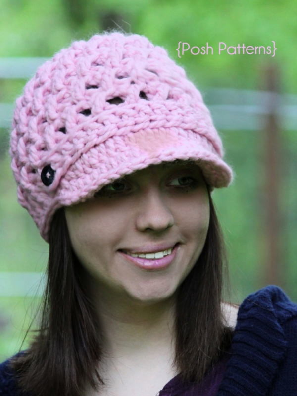 easy crochet pattern newsboy hat