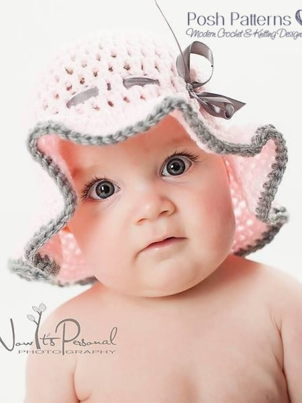 crochet pattern floppy brim sun hat